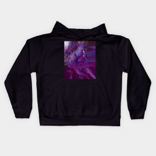 Abstract Ballerina Painting in Purple/Magenta Kids Hoodie